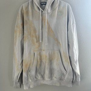 Abstract Paint-Effect Hoodie S-Ummerib-C1 - Off White